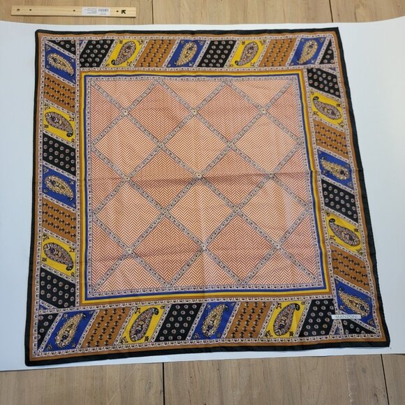 Vintage‎ Manzoni Scarf Multicolor Paisley Scarf Square - Picture 4 of 6